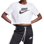 Nike Women's Cropped Logo Tee White