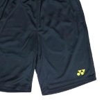 Yonex Sports Shorts Black Yellow Logo - Image 2